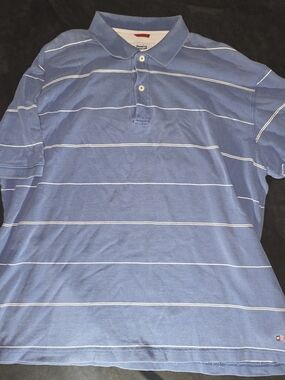 Wrangler Light Blue Striped Polo Shirt
